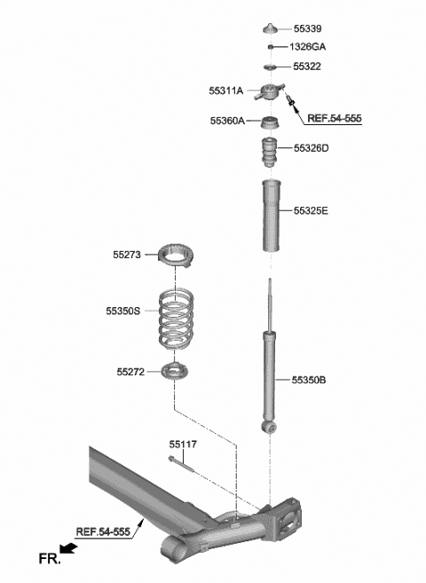 2020 Hyundai Venue Cover-Dust Diagram for 55325-H9000