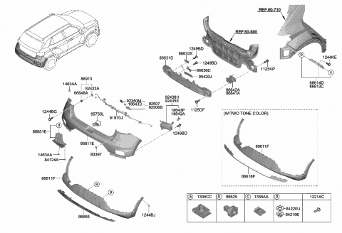 2021 Hyundai Venue Tape-BLANKING Hole Diagram for 81797-27000