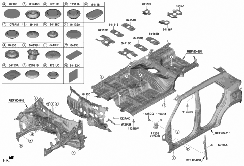 2020 Hyundai Venue EXTENTION Assembly-COWL Side MTG,R Diagram for 71248-K2000