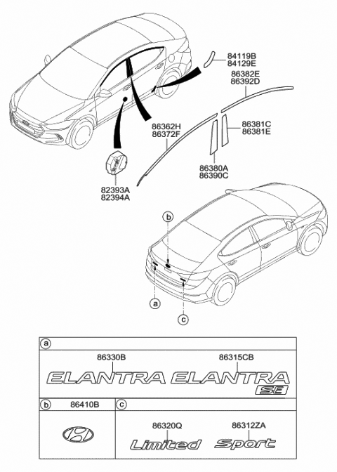 Left Genuine Hyundai 86362-1R000 Door Frame Tape Front Black Left Genuine Hyundai 86362-1R000 Door Frame Tape Front Black