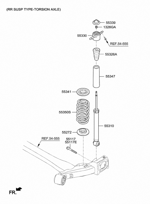Genuine Hyundai 55351-22051 Shock Absorber Assembly Left Rear Genuine Hyundai 55351-22051 Shock Absorber Assembly Left Rear