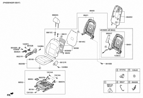 2017 Hyundai Elantra Cushion Assembly-Front Seat,RH Diagram for 88200-F2830-XGA