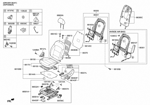 2016 Hyundai Elantra Guide Assembly-HEADREST With Lever Diagram for 88720-F2000-PKG