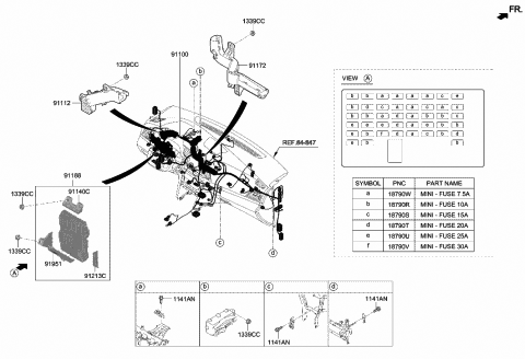 2018 Hyundai Elantra Wiring Assembly-Main Diagram for 91107-F2240