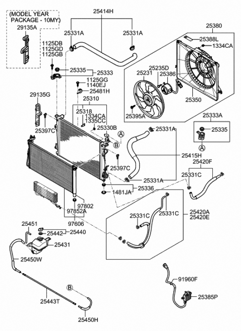 2008 Hyundai Azera Engine Cooling System - Hyundai Parts Deal | 2008 Azera Engine Diagram | | Hyundai Parts Deal