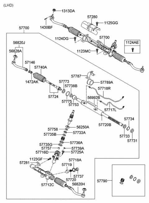 2008 Hyundai Azera Nut Diagram for 57759-2E000