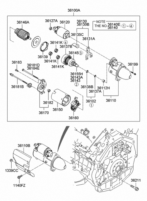 Starter - 2006 Hyundai Azera Produced After OCT.31.2006