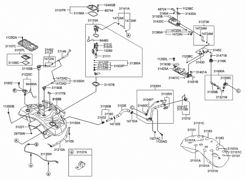 2012 Hyundai Equus Clamp-Hose Diagram for 14711-46006-B