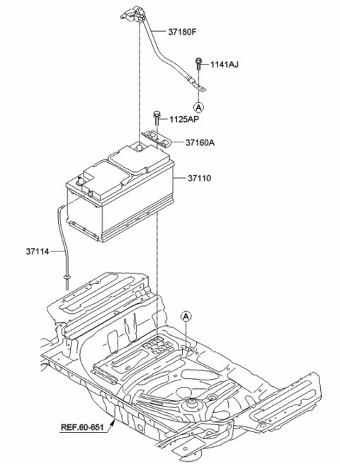Battery & Cable - 2012 Hyundai Equus