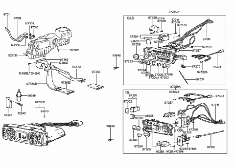 1994 Hyundai Sonata Screw Diagram for 97218-29000