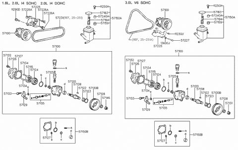 1998 Hyundai Sonata Power Steering Oil Pump Diagram
