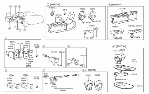 1998 Hyundai Sonata Screw-Earth Countersunk Diagram for 91792-34000