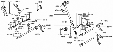 Genuine Hyundai 43820-34002 Shift Rail Sub Assembly Genuine Hyundai 43820-34002 Shift Rail Sub Assembly