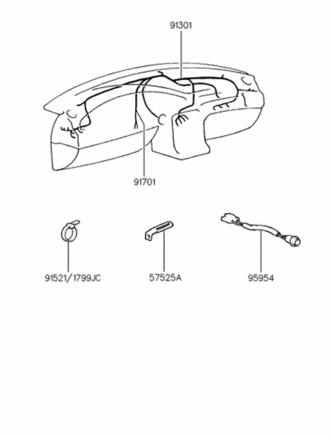 1998 Hyundai Sonata Instrument Wiring Diagram