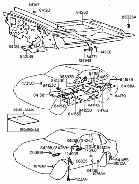 1993 Hyundai Sonata Hook "A"- Female Diagram for 84270-22000