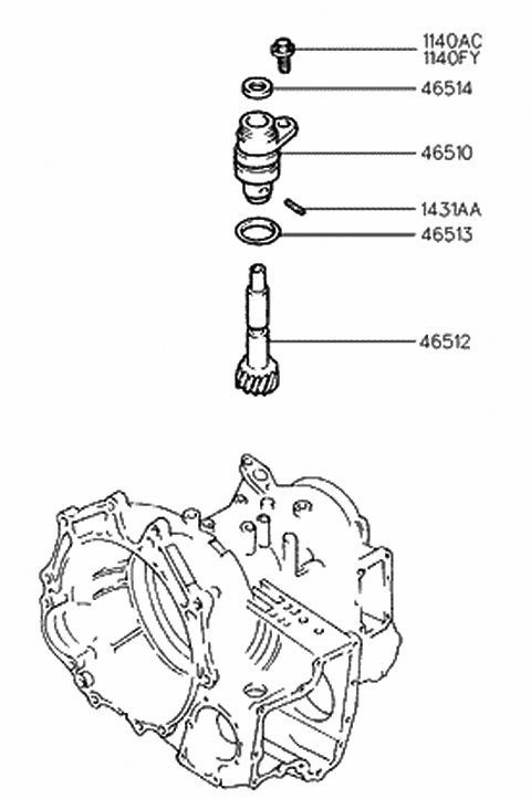 1998 Hyundai Sonata Speedometer Driven Gear-Auto Diagram