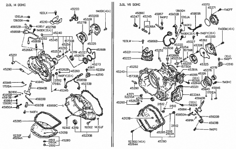 1994 Hyundai Sonata Shaft Assembly-Manual Control Diagram for 45940-38000