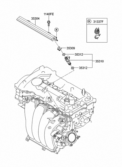 Herko Fuel Injector INJ693 For Hyundai Kia Elantra Elantra Coupe 2011-2015