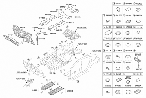 2012 Hyundai Elantra Plug-Drain Diagram for 84146-3X000