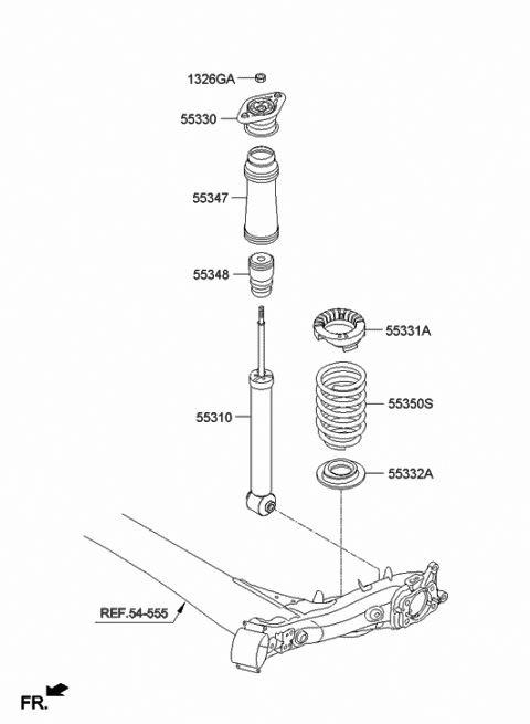 Rear Genuine Hyundai 55330-1G000 Spring Rear Genuine Hyundai 55330-1G000 Spring