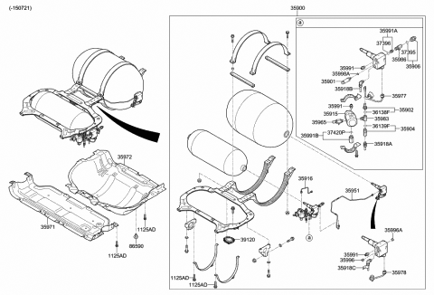 2015 Hyundai Sonata Hybrid Instrument Panel Junction Box Assembly Diagram for 91950-3S201