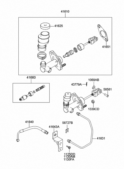 Genuine Hyundai 41640-34010 Clutch Hose Genuine Hyundai 41640-34010 Clutch Hose