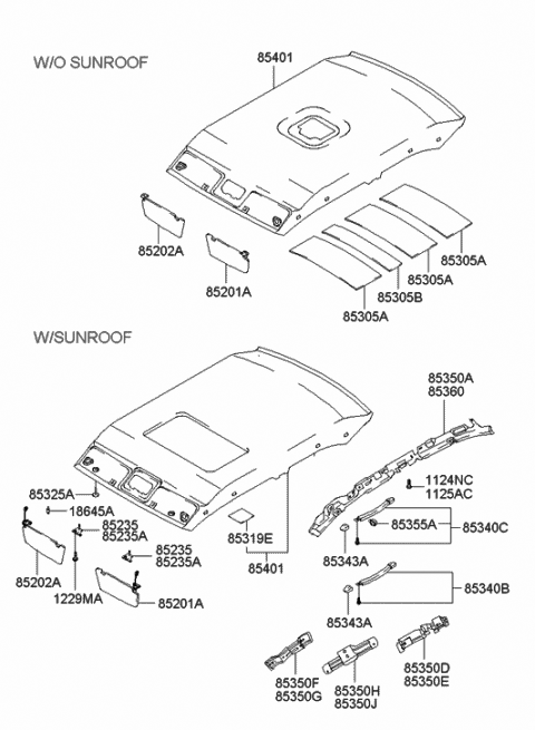 2005 Hyundai Sonata Bracket Assembly-Assist Handle Front Diagram for 85350-38050