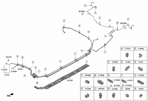 2018 Hyundai Kona Hose-Vapor Diagram for 31348-J9000