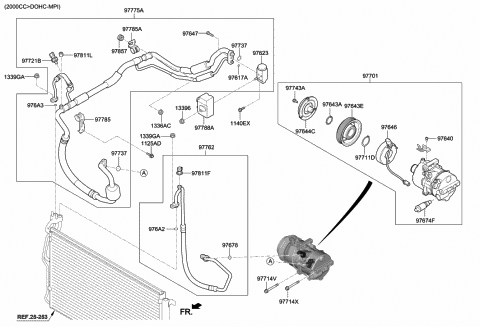 2020 Hyundai Kona Nut-Flange Diagram for 13365-06007-K