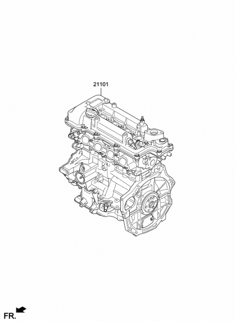 2018 Hyundai Kona Engine Assembly-Sub Diagram for 154M1-2BU03