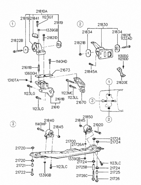 Hyundai 21830-29150 Transaxle Mounting Bracket Assembly