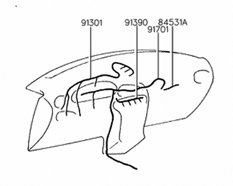 1996 Hyundai Elantra Wiring Assembly-Air Bag Diagram for 91680-29070