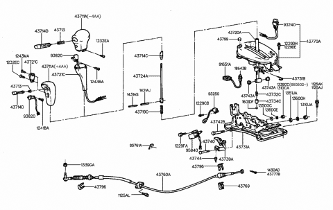 1997 Hyundai Elantra Switch Assembly-Over Drive Diagram for 93820-29000