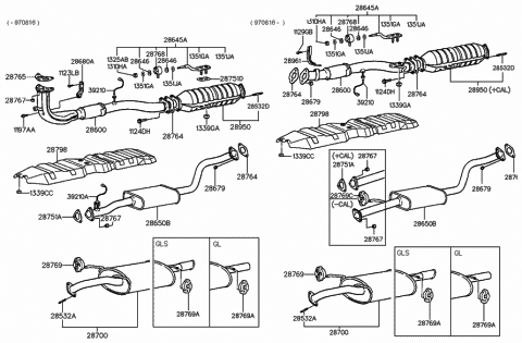 1995 Hyundai Elantra Hanger-Exhaust Pipe Diagram for 28658-29090