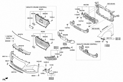 2017 Hyundai Sonata Hybrid Symbol Mark Emblem Diagram for 86300-E6000