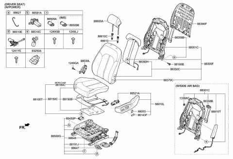 Rear Genuine Hyundai 89700-3K800-QZL Seat Headrest Assembly Rear Genuine Hyundai 89700-3K800-QZL Seat Headrest Assembly