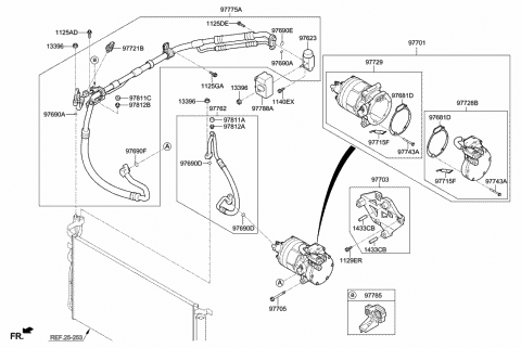 Air conditioning System-Cooler Line - 2016 Hyundai Sonata Hybrid