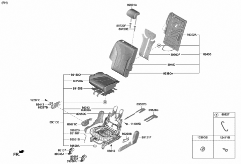 Duct Assembly-Side Air Vent,LH Diagram for 97480-J9100-UY5