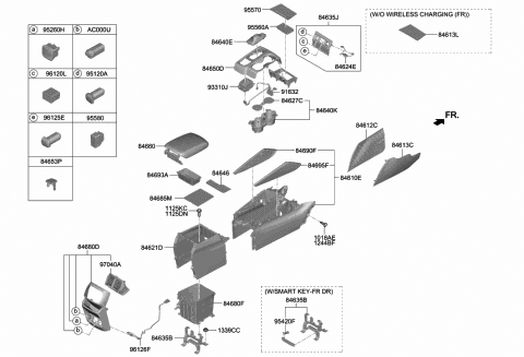 2019 Hyundai Santa Fe Wiring Assembly-Usb Charger Diagram for 96126-S1000