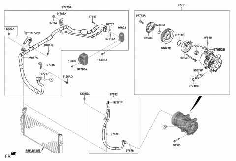 Air conditioning System-Cooler Line - 2019 Hyundai Veloster N