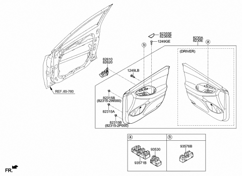 2019 Hyundai Elantra GT Cover Assembly-Front Door Pull Handle,RH Diagram for 82742-G3000-TRY