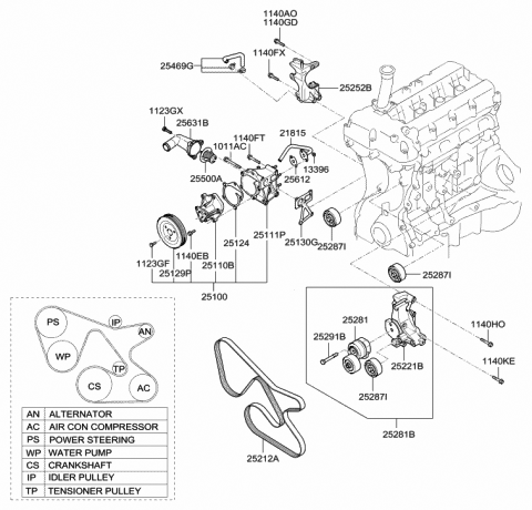 Coolant Pump - 2009 Hyundai Genesis Coupe