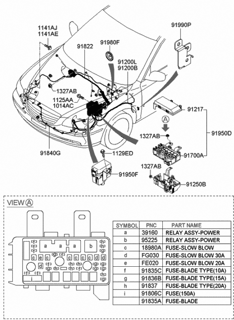 91831-3L141 - Genuine Hyundai WIRING ASSEMBLY-ENGINE ROOM | Hyundai Azera Wiring Diagrams | | Hyundai Parts Deal