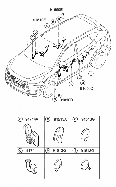 Front Genuine Hyundai 91620-27511 Door Wiring Assembly Passenger Side Front Genuine Hyundai 91620-27511 Door Wiring Assembly Passenger Side