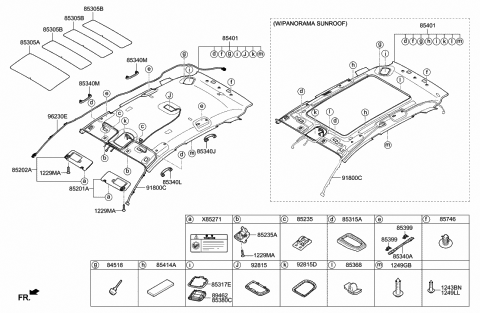2020 Hyundai Tucson Wiring Assembly-Roof Diagram for 91804-D3070