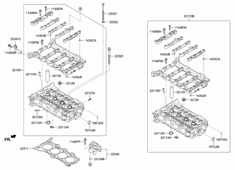 2019 Hyundai Tucson Head Sub Assembly-Cylinder Diagram for 5M015-2EU00