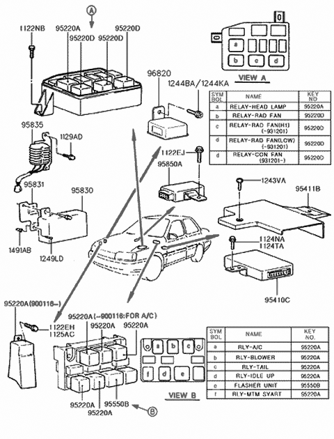 1994 Hyundai Excel Bolt Diagram for 11248-06161