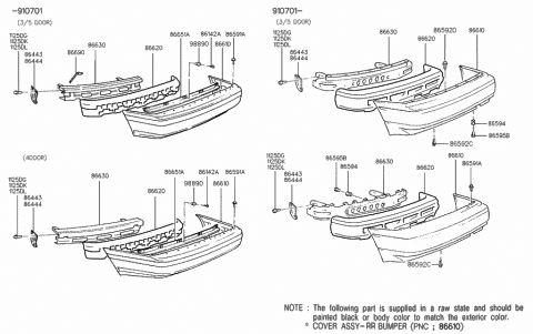 1991 Hyundai Excel Absorber-Rear Bumper Energy Diagram for 86620-24350