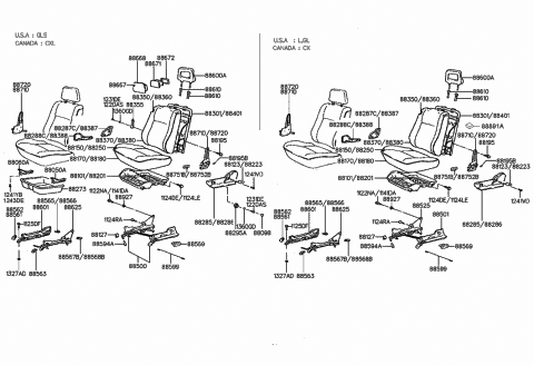 1991 Hyundai Excel Bolt Diagram for 11251-10253