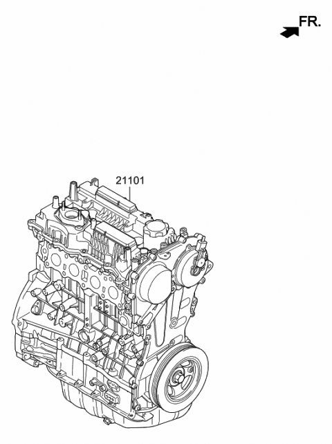 2019 Hyundai Sonata Engine Assembly-Sub Diagram for 199N1-2BU03